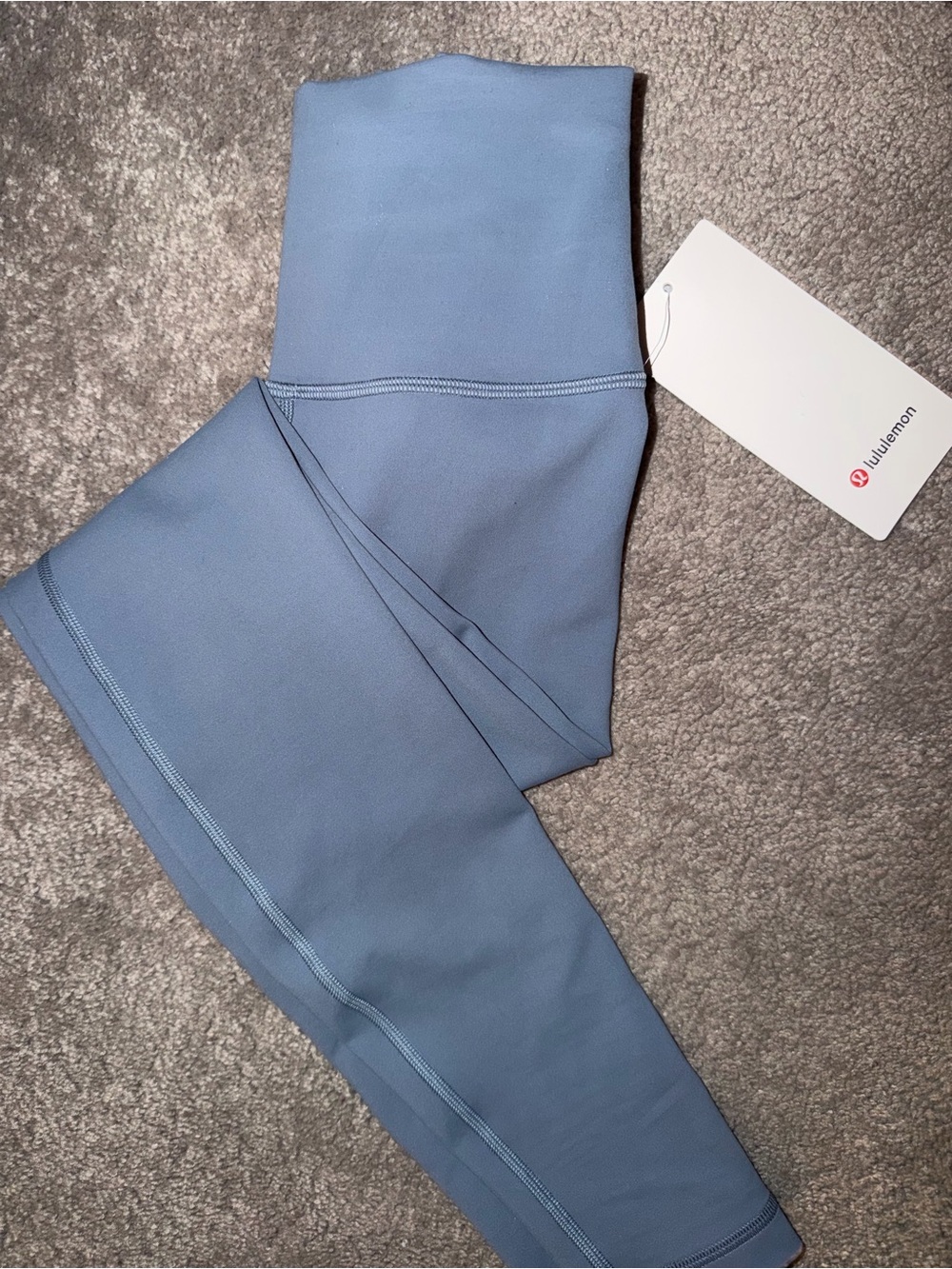 lululemon blue leggings wunder train hr tight 28”